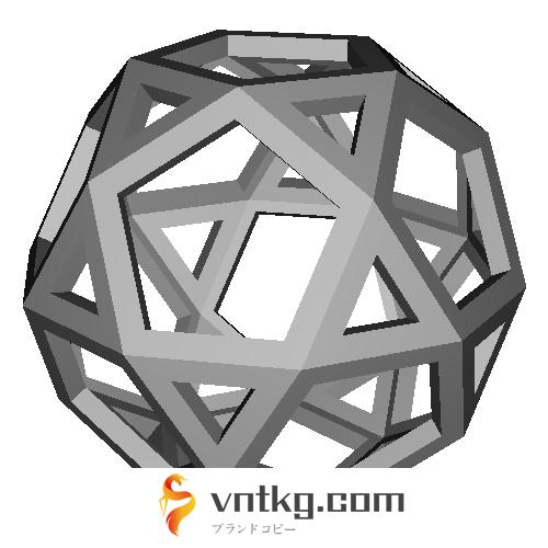 12・20面体 (Icosi_Dodecahedron) スケルトンモデル