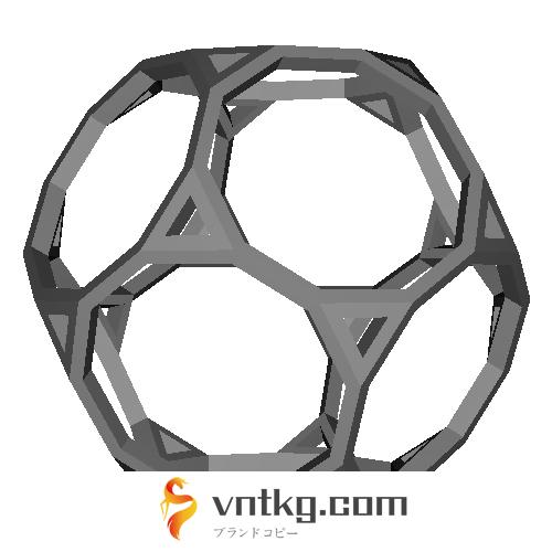 切頂12面体 (Truncated_Dodecahedron) スケルトンモデル