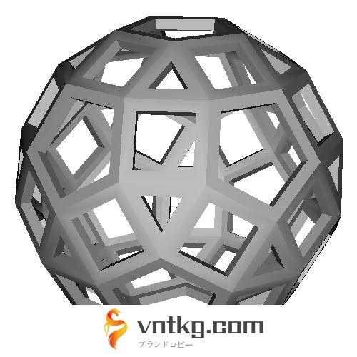 斜方20・12面体 (Rhombicosidodecahedron)スケルトンモデル