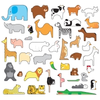  Animal Animal 【40種類の動物パズル】
